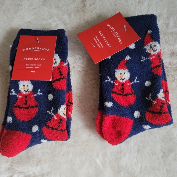 Wondershop Accessories - 🎯nwt target wondershop snowman crew socks 2 pair